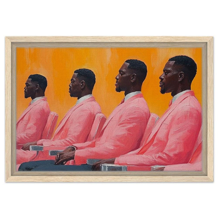 Black Men in Pink Suits African American Contemporary Wall Art