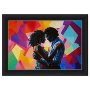 Colorful abstract african american wall art featuring vibrant patterns and textures on canvas for modern home decor.