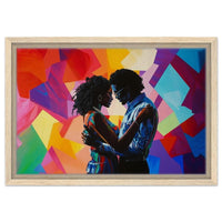 Vibrant abstract canvas art featuring bold colors, perfect for enhancing any space as African American wall art.