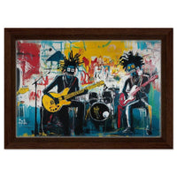 Colorful abstract painting depicting joy and unity, perfect as african american wall art for home decor.