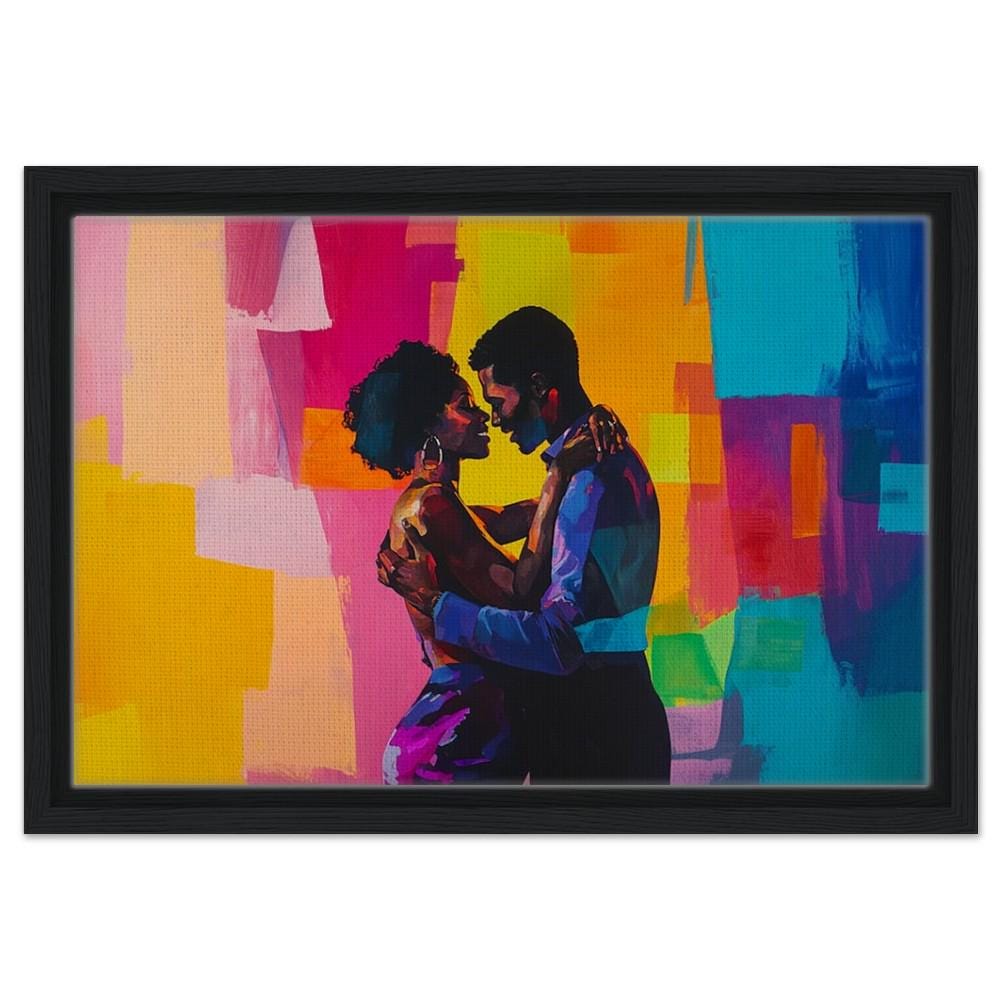 Black Couple Dancing Love Wall Art Print