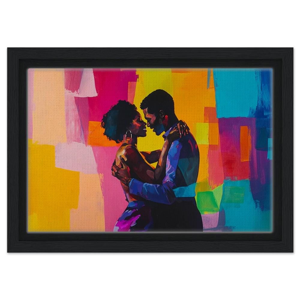 Black Couple Dancing Love Wall Art Print