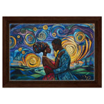 Black Couple Under Colorful Sky African American Love Wall Art