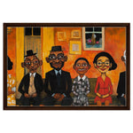 Whimsical Black Family Portrait African American Wall Art