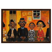 Whimsical Black Family Portrait Black family wall art for home decor