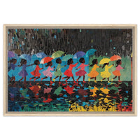 Vibrant abstract canvas art featuring colorful shapes, perfect for enhancing your space as African American wall art.
