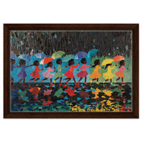 Vibrant canvas art featuring an expressive African American woman, ideal as striking African American wall art.