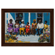 Black Family Generations on Porch cultural wall decor print by MoomZee Artwork