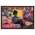 Elegant Black Woman Reading African American Cultural Wall Art