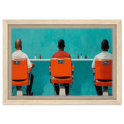 Black Men in Barbershop Cultural Black man wall art canvas print by MoomZee Artwork