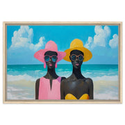 Black Women at the Beach Black woman wall art for home decor
