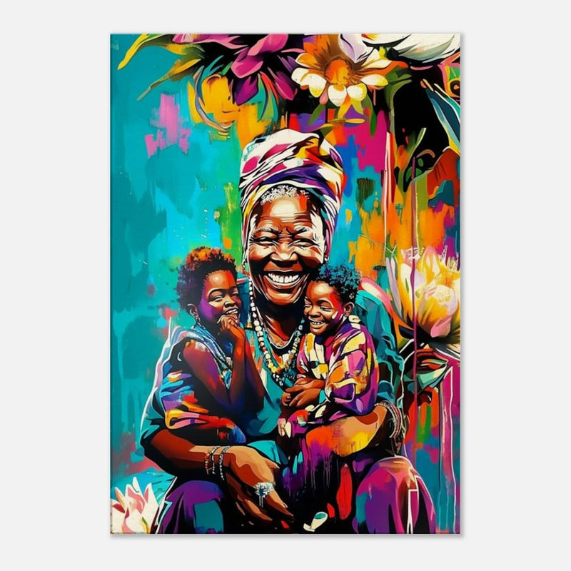 Grandmother and Kids African American Wall Art
