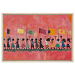 Black Children Marching African American Wall Art Canvas