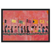Black Children Marching Black children wall art artwork view