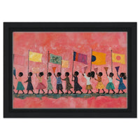 Vibrant African American wall art featuring a bold, colorful portrait on canvas, perfect for home decor.