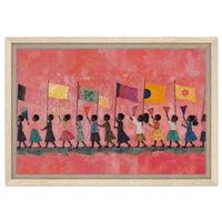 Colorful abstract painting featuring bold shapes, perfect as modern african american wall art for vibrant interiors.