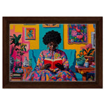 African American Art Black Woman Reading Canvas
