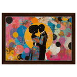 Vibrant Black Couple Abstract Dance African American Wall Art