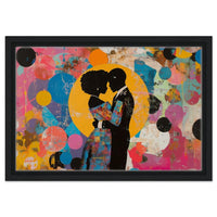 Colorful abstract canvas art showcasing vibrant shapes and patterns, perfect as African American wall art for modern decor.