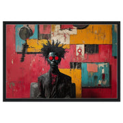 Afro-Punk Black Man in Barbershop, stylish african american wall art capturing vibrant culture and expression.