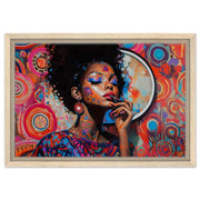 Alternate view of Abstract Black Woman Portrait African American wall art canvas print