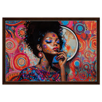 Vibrant abstract canvas art featuring bold colors, perfect for african american wall art collection.