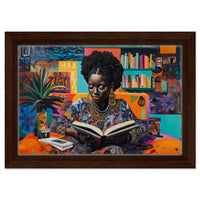 Vibrant canvas art featuring an African American woman, perfect as African American wall art for any space.