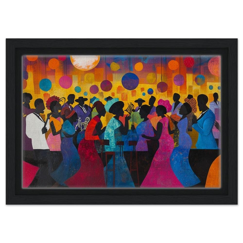 Colorful African Celebration Art | Black Community Joy Wall Art | Abstract African American Canvas | Modern Home Decor