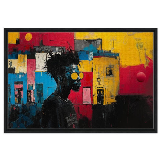 Bold African Abstract Portrait Art | Vibrant Black Culture Canvas | Contemporary African American Wall Decor