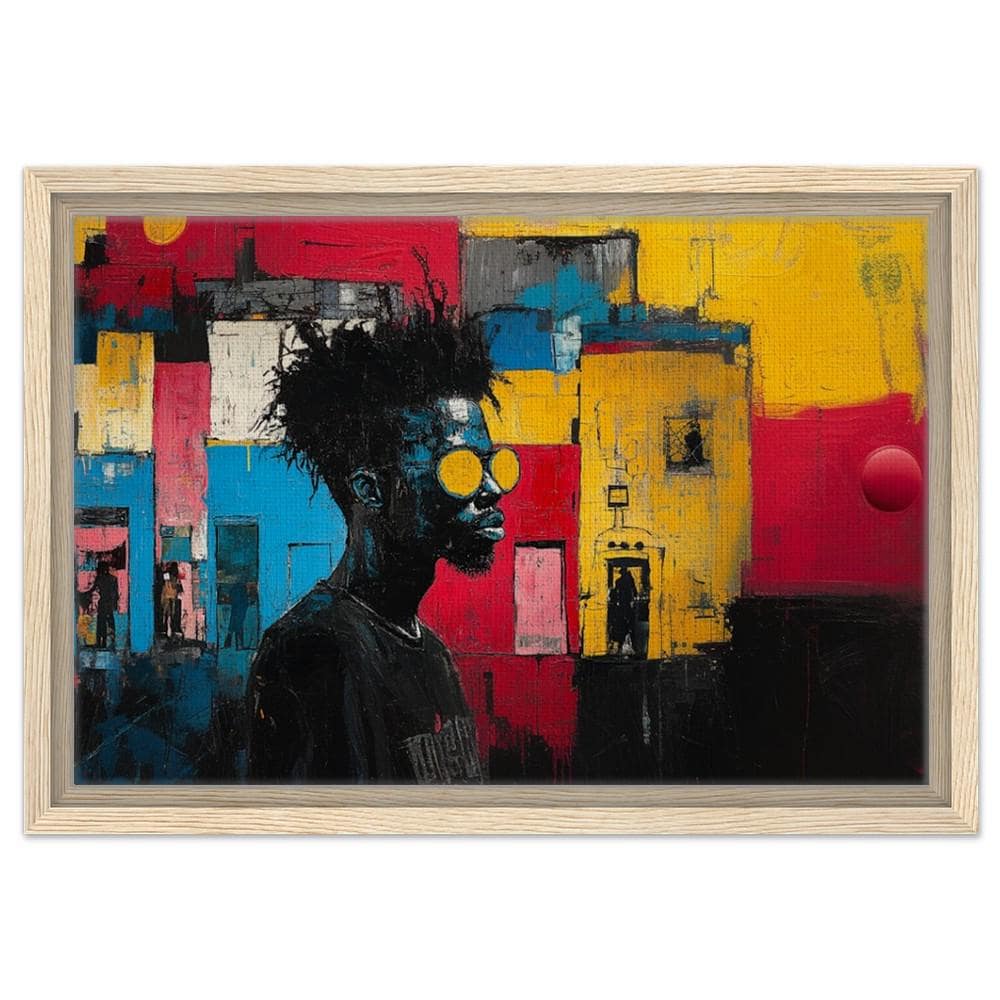 Abstract Black Portrait Urban African American Wall Art