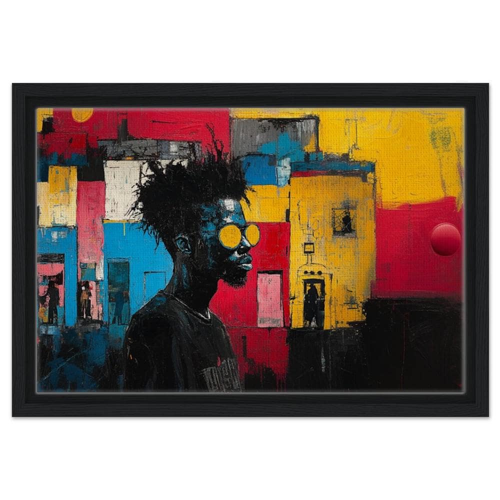 Abstract Black Portrait Urban African American Wall Art