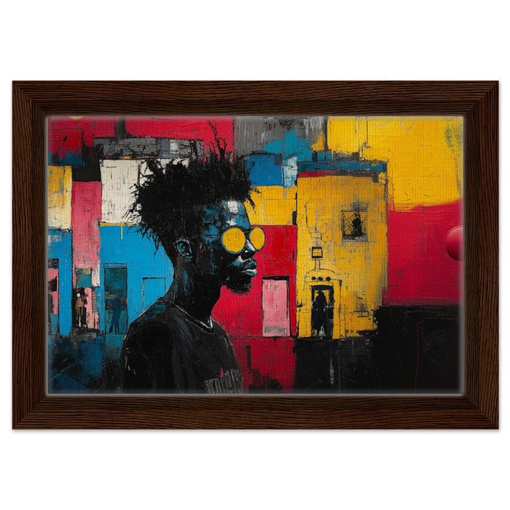 Abstract Black Portrait Urban African American Wall Art