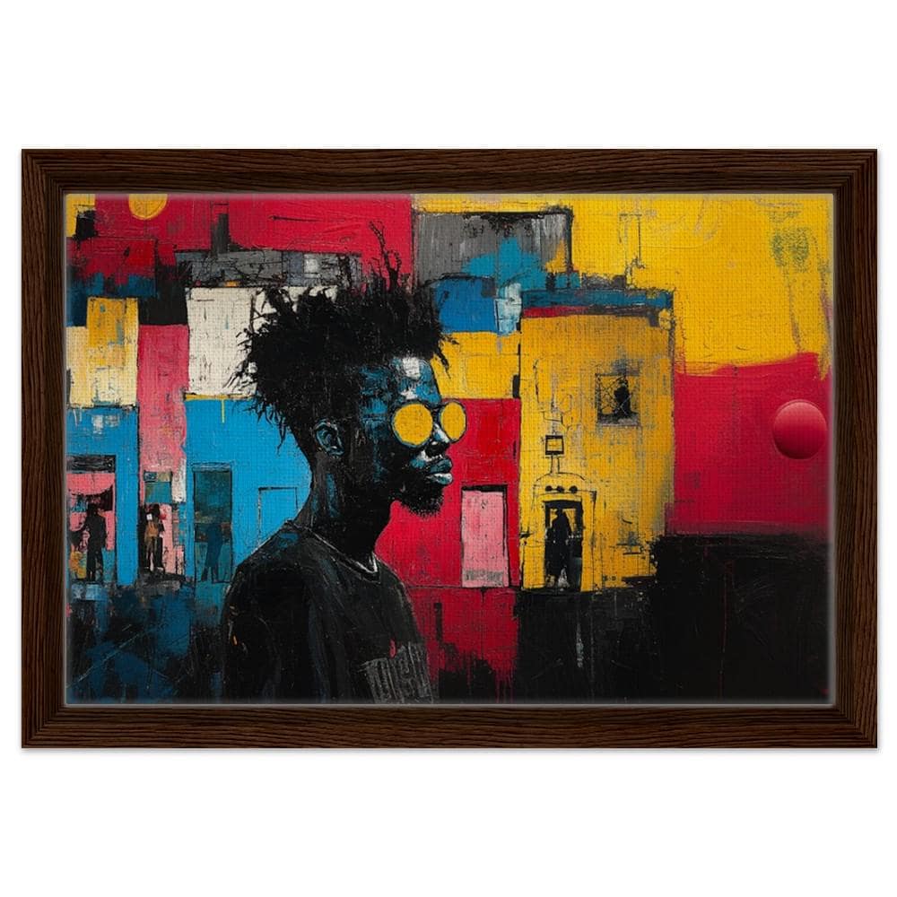 Abstract Black Portrait Urban African American Wall Art
