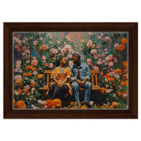 Abstract colorful canvas art featuring an African American woman, perfect as African American wall art for a vibrant space.