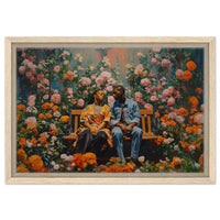 Colorful abstract african american wall art on canvas featuring vibrant shapes and patterns, perfect for modern decor.