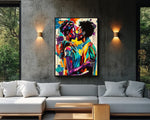 Romantic Black Couple African American Wall Art