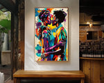 Romantic Black Couple African American Wall Art