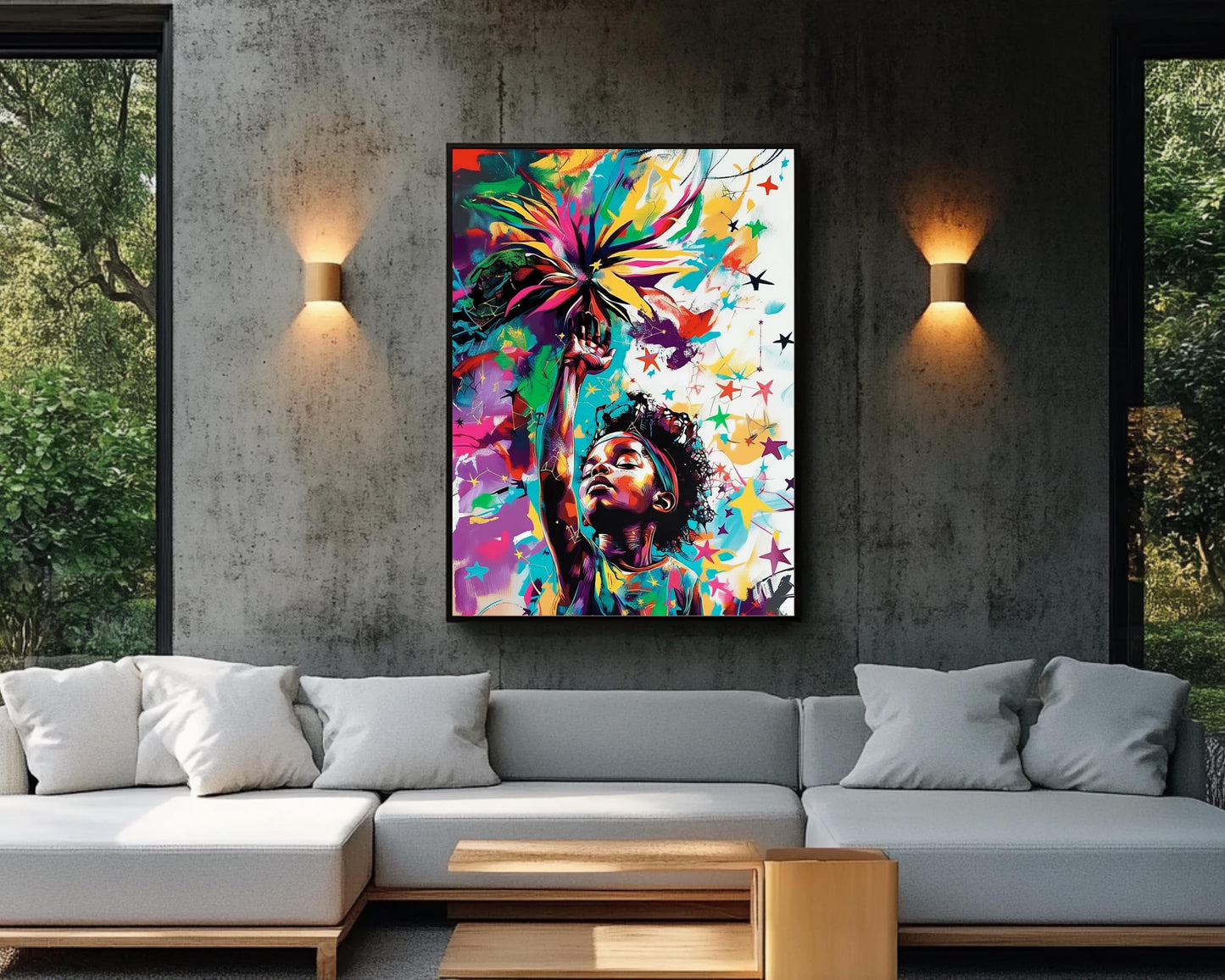 Reach for Stars Black Girl African American Wall Art