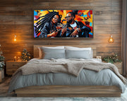 Black Couple Toast Black love wall art artwork view