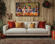 Black Family Prayer at Dinner Black family wall art artwork view