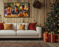 Vibrant abstract canvas art featuring bold colors, perfect for enhancing any space as stunning African American wall art.