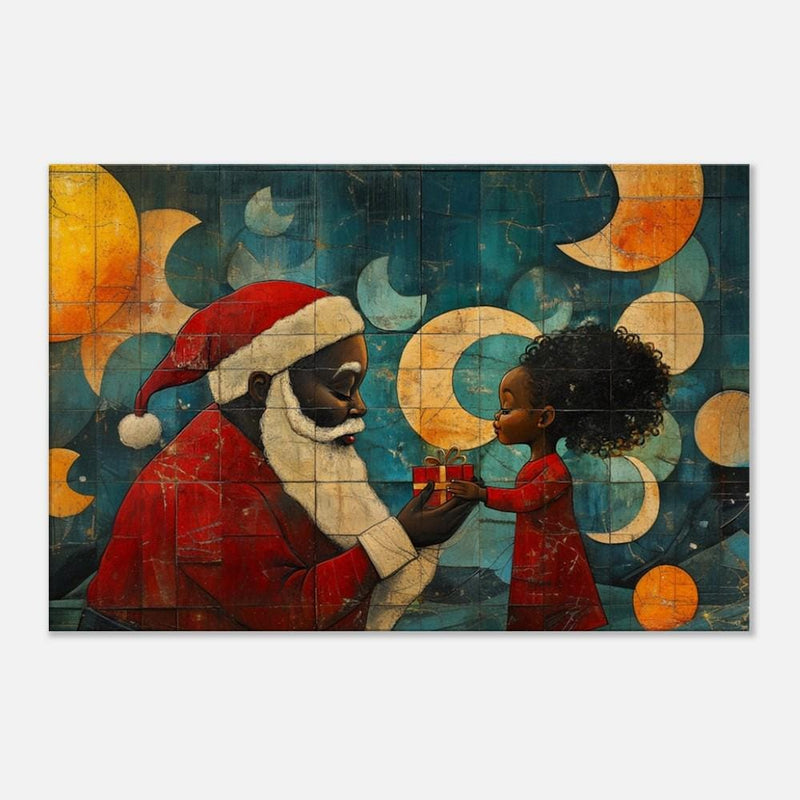 Celestial Black Santa African American Wall Art