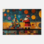 Abstract Black Santa African American Wall Art