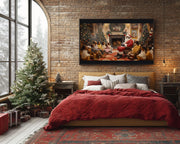 Storytime Black Santa Christmas Black culture wall art for home decor