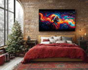 Colorful Black Santa Christmas Black culture wall art for home decor