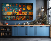 Vibrant abstract canvas art featuring bold colors, perfect as African American wall art for modern decor.