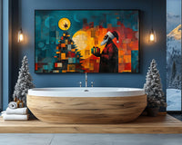 Vibrant abstract canvas art showcasing bold colors, perfect as African American wall art for modern decor.