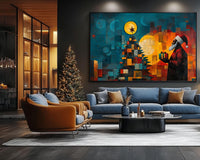 Vibrant canvas art featuring African American cultural motifs, ideal for enhancing your space with African American wall art.