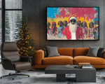 African American Art Black Santa Holiday Canvas