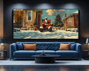 Alternate view of Resting Black Santa Black culture wall art canvas print